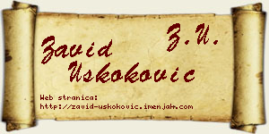 Zavid Uskoković vizit kartica